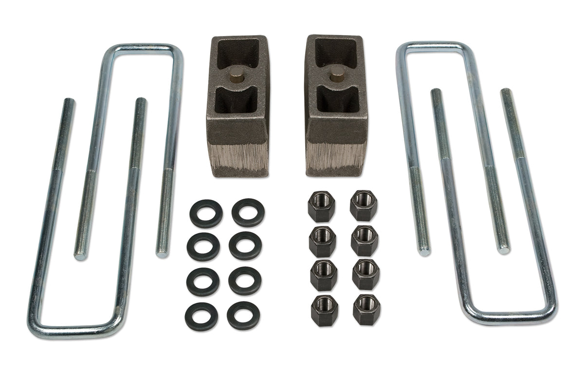 4 Inch Rear Block & U-Bolt Kit 88-98 Chevy/GMC Truck 1500 2500 & 3500 4WD 92-98 Chevy/GMC Suburban 1500 & 2500 4WD/94-98 Tahoe/Yukon 4WD Tuff Country