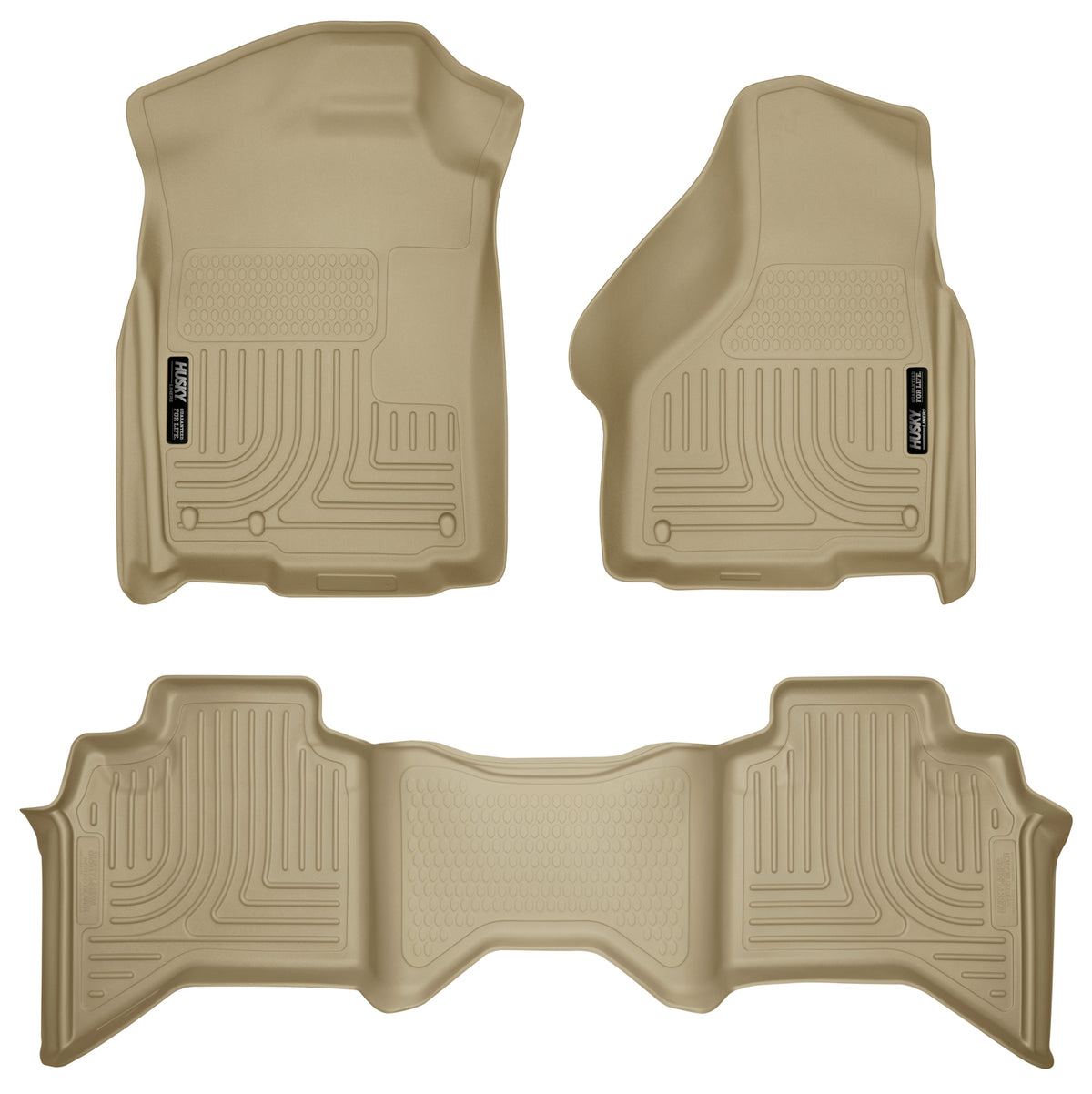 Weatherbeater Front & 2nd Seat Floor Liners For 2002-2009 Ram 1500/2500/3500 Husky Liners
