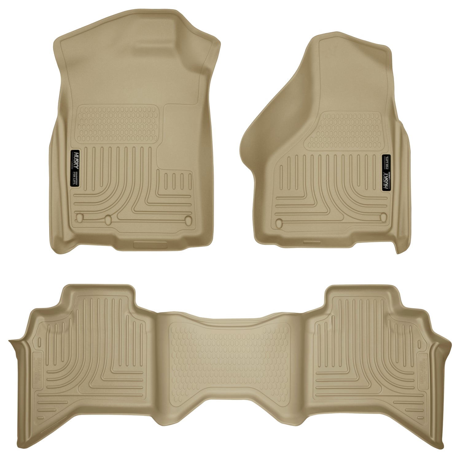 Weatherbeater Front & 2nd Seat Floor Liners For 2002-2009 Ram 1500/2500/3500 Husky Liners