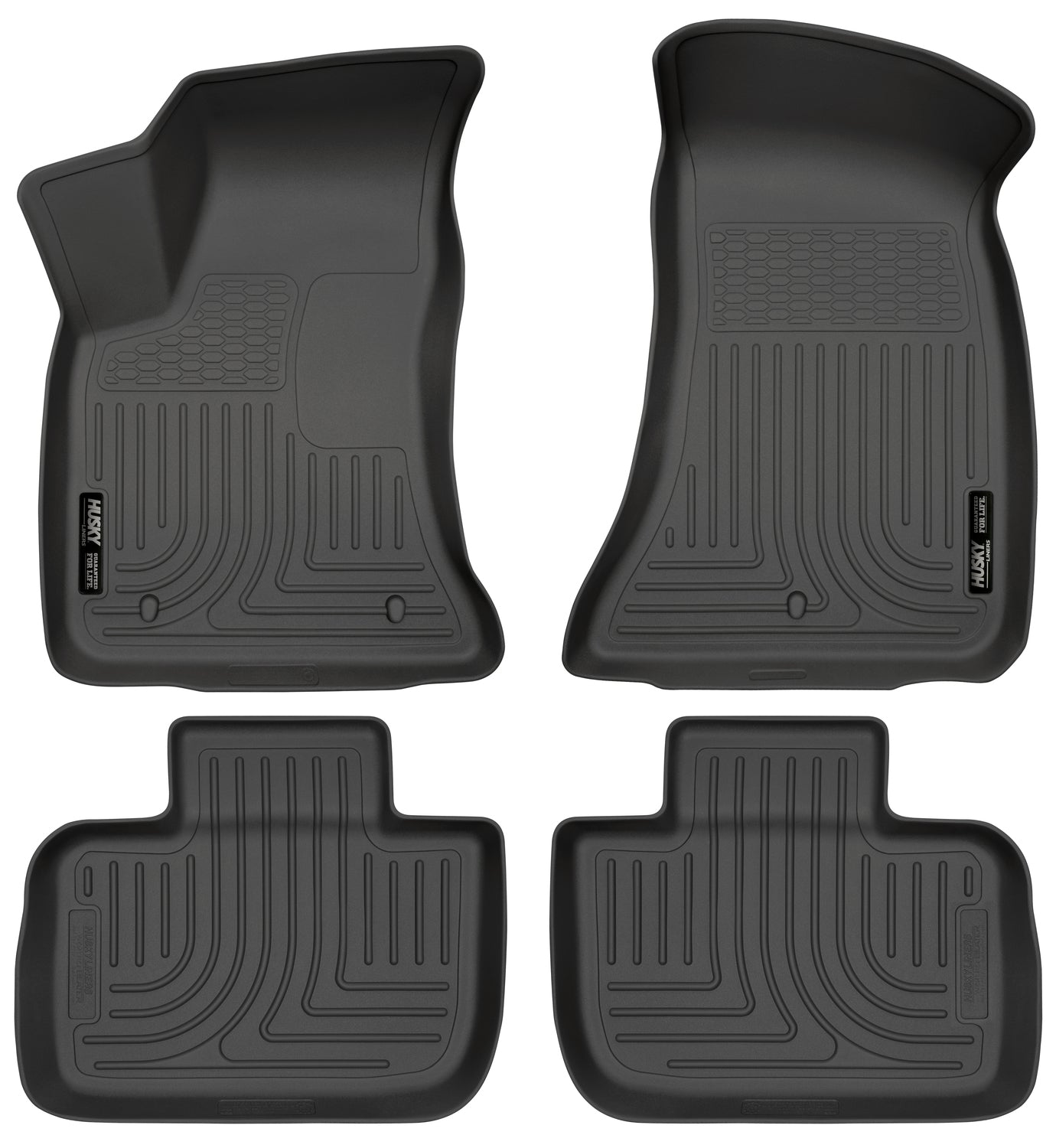 Weatherbeater Front & 2nd Seat Floor Liners For 2011-2023 300/Charger RWD Husky Liners