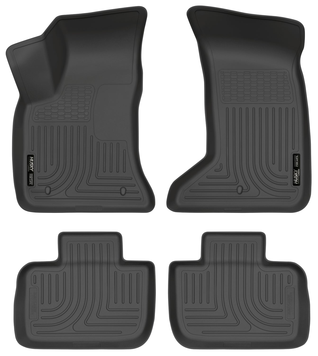 Weatherbeater Front & 2nd Seat Floor Liners For 2011-2023 300/Charger AWD Husky Liners
