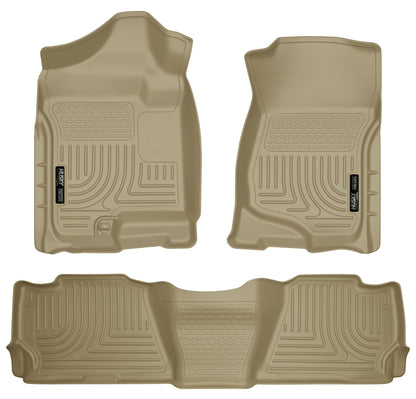 Weatherbeater Front & 2nd Seat Floor Liners For 2007-2014 Escalade/Tahoe/Yukon Husky Liners