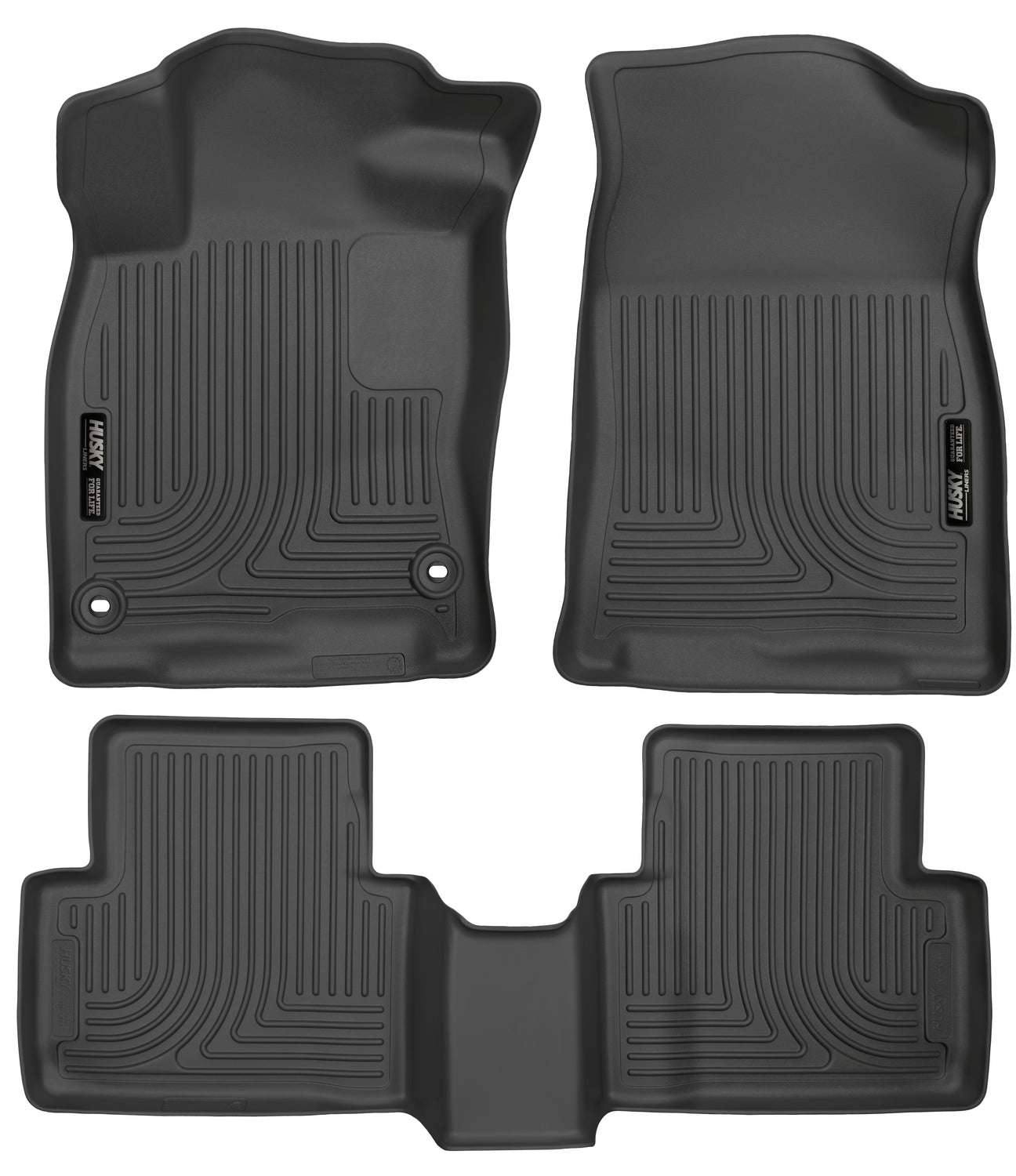 Weatherbeater Front & 2nd Seat Floor Liners For 2016-2021 Civic/Insight Husky Liners