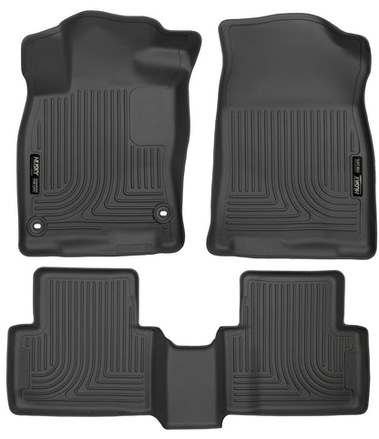 Weatherbeater Front & 2nd Seat Floor Liners For 2016-2021 Civic/Insight Husky Liners