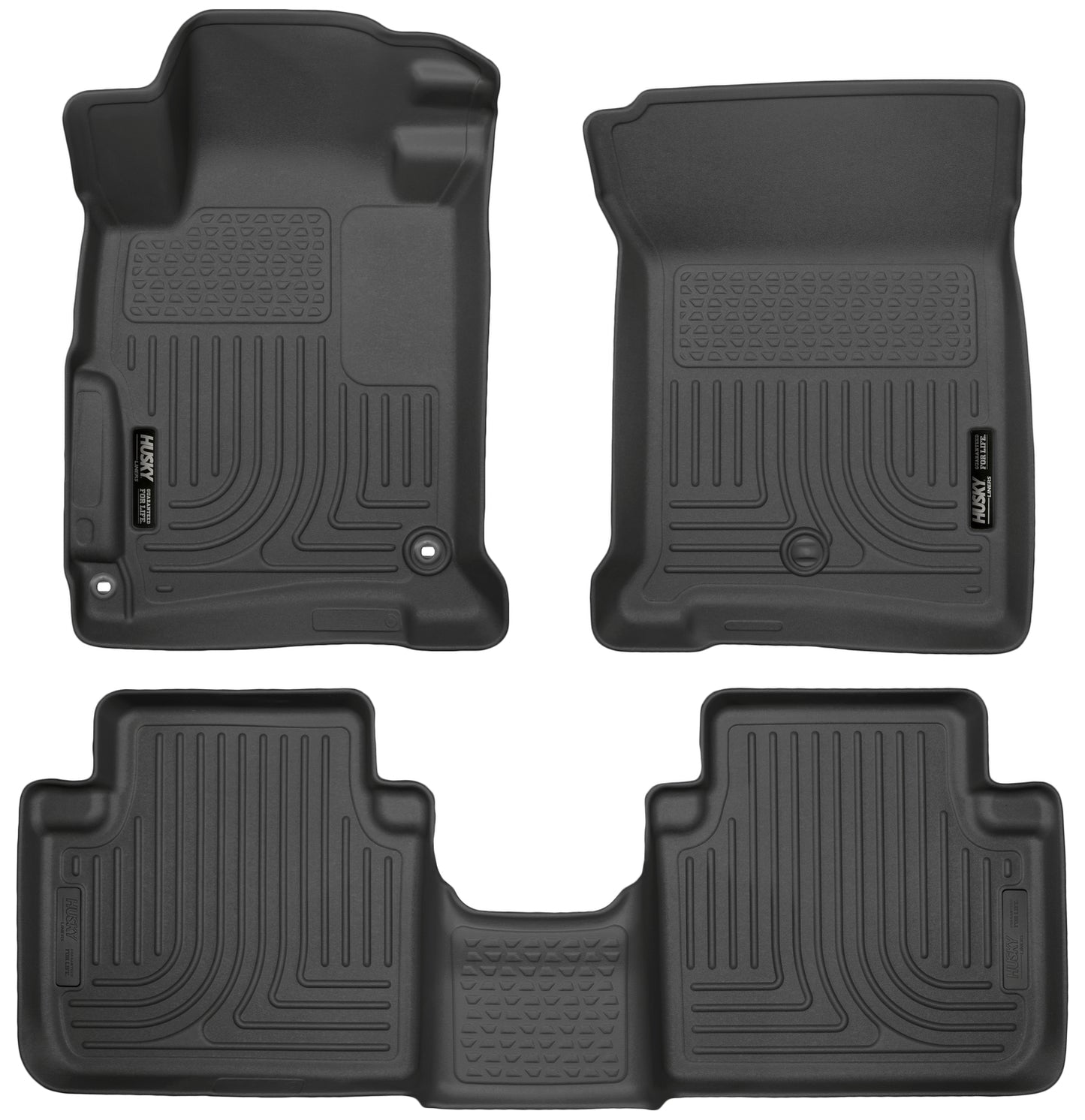 Weatherbeater Front & 2nd Seat Floor Liners For 2013-2017 Accord Husky Liners