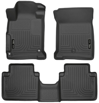 Weatherbeater Front & 2nd Seat Floor Liners For 2013-2017 Accord Husky Liners
