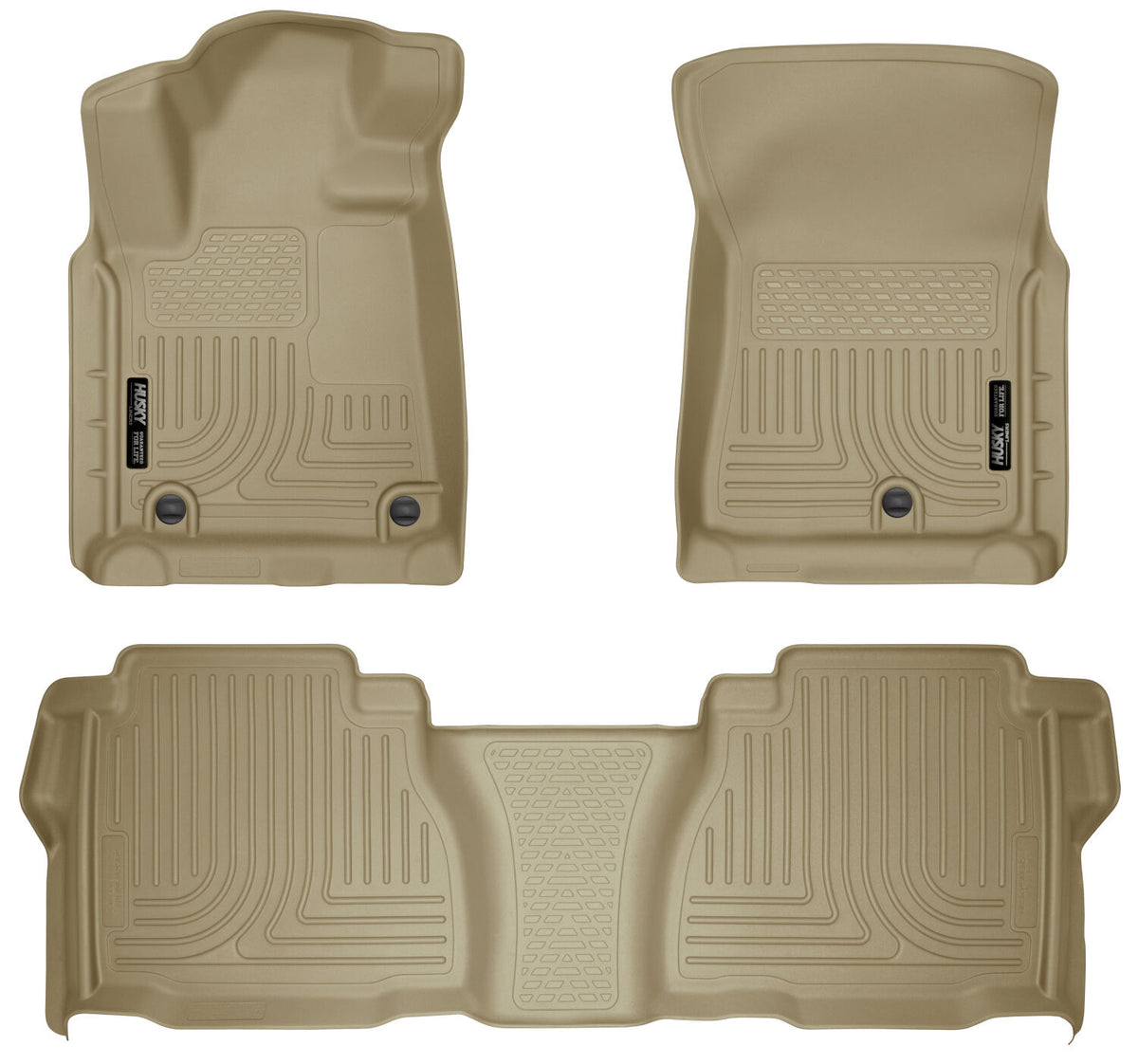 Weatherbeater Front & 2nd Seat Floor Liners (Footwell Coverage) For 2007-2011 Tundra Husky Liners