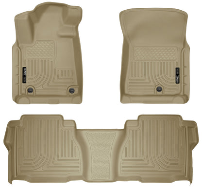 Weatherbeater Front & 2nd Seat Floor Liners (Footwell Coverage) For 2007-2011 Tundra Husky Liners