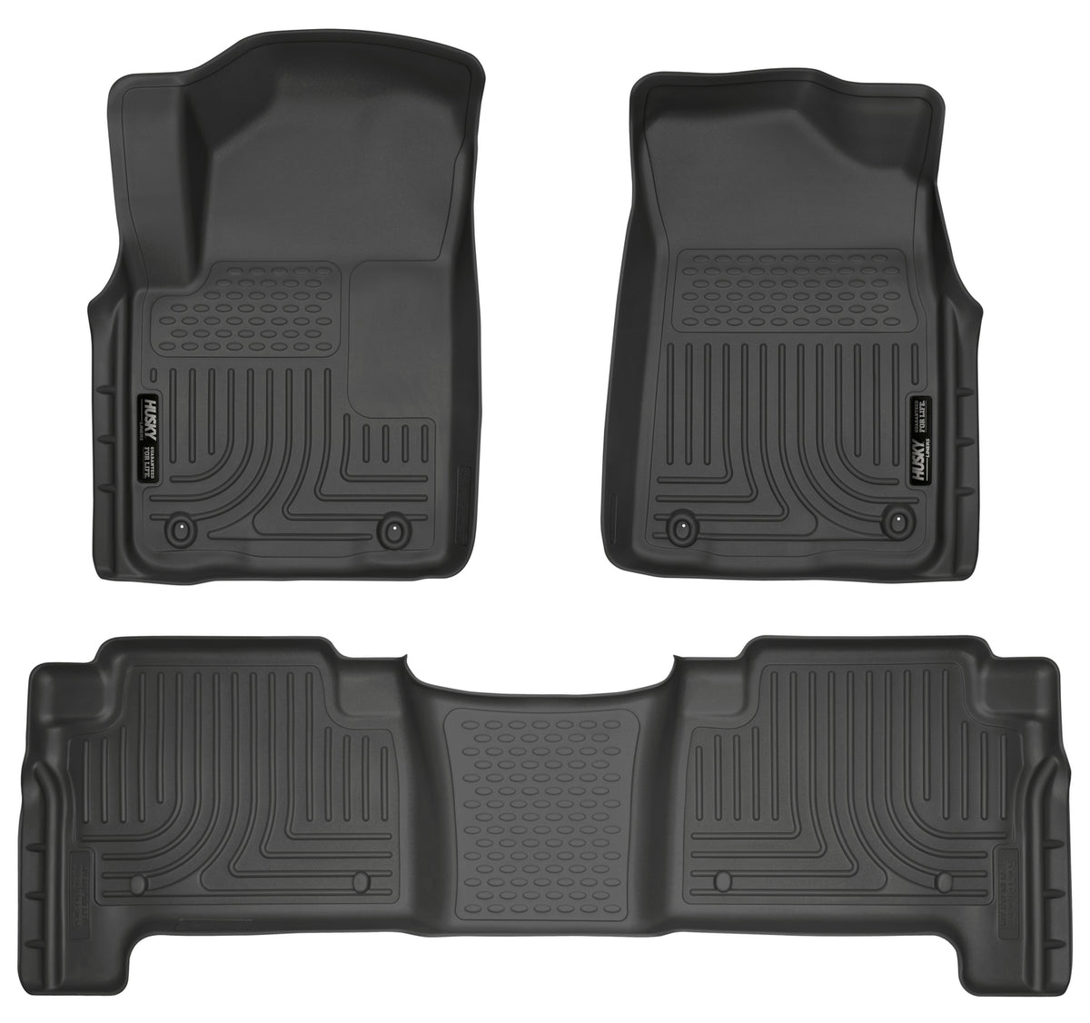 Weatherbeater Front & 2nd Seat Floor Liners For 2011-2018 QX56/QX80/Armada Husky Liners