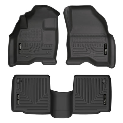 Weatherbeater Front & 2nd Seat Floor Liners For 2011-2014 Explorer Husky Liners
