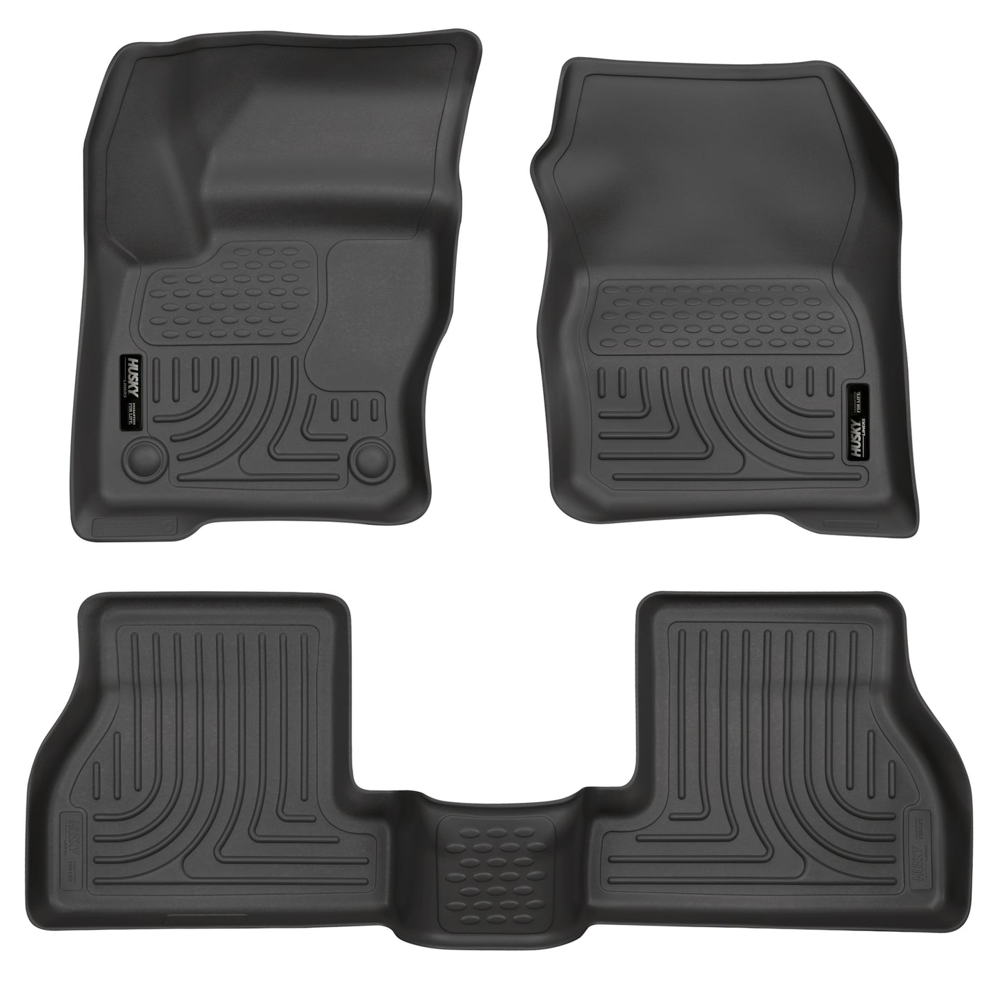 Weatherbeater Front & 2nd Seat Floor Liners For 2012-2015 Focus Husky Liners
