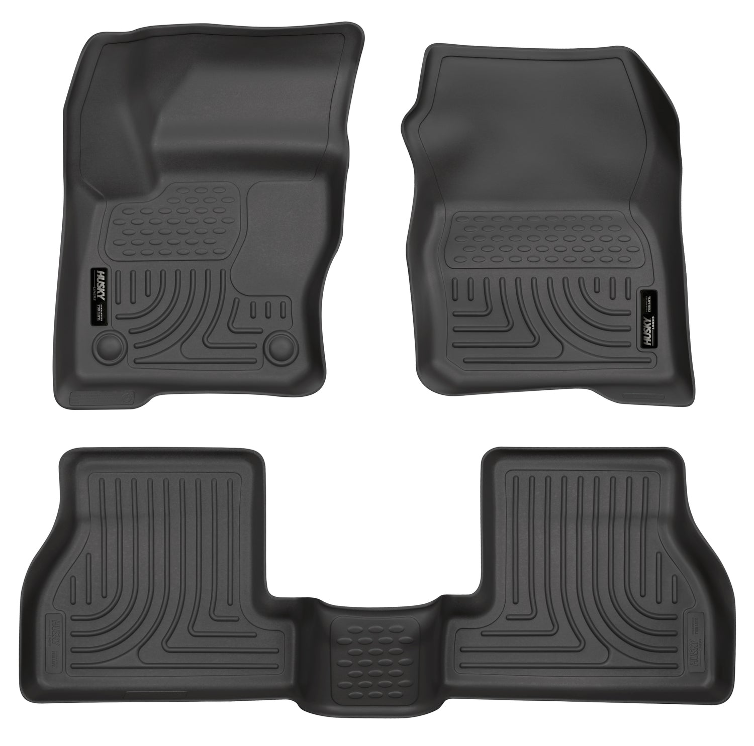 Weatherbeater Front & 2nd Seat Floor Liners For 2012-2015 Focus Husky Liners