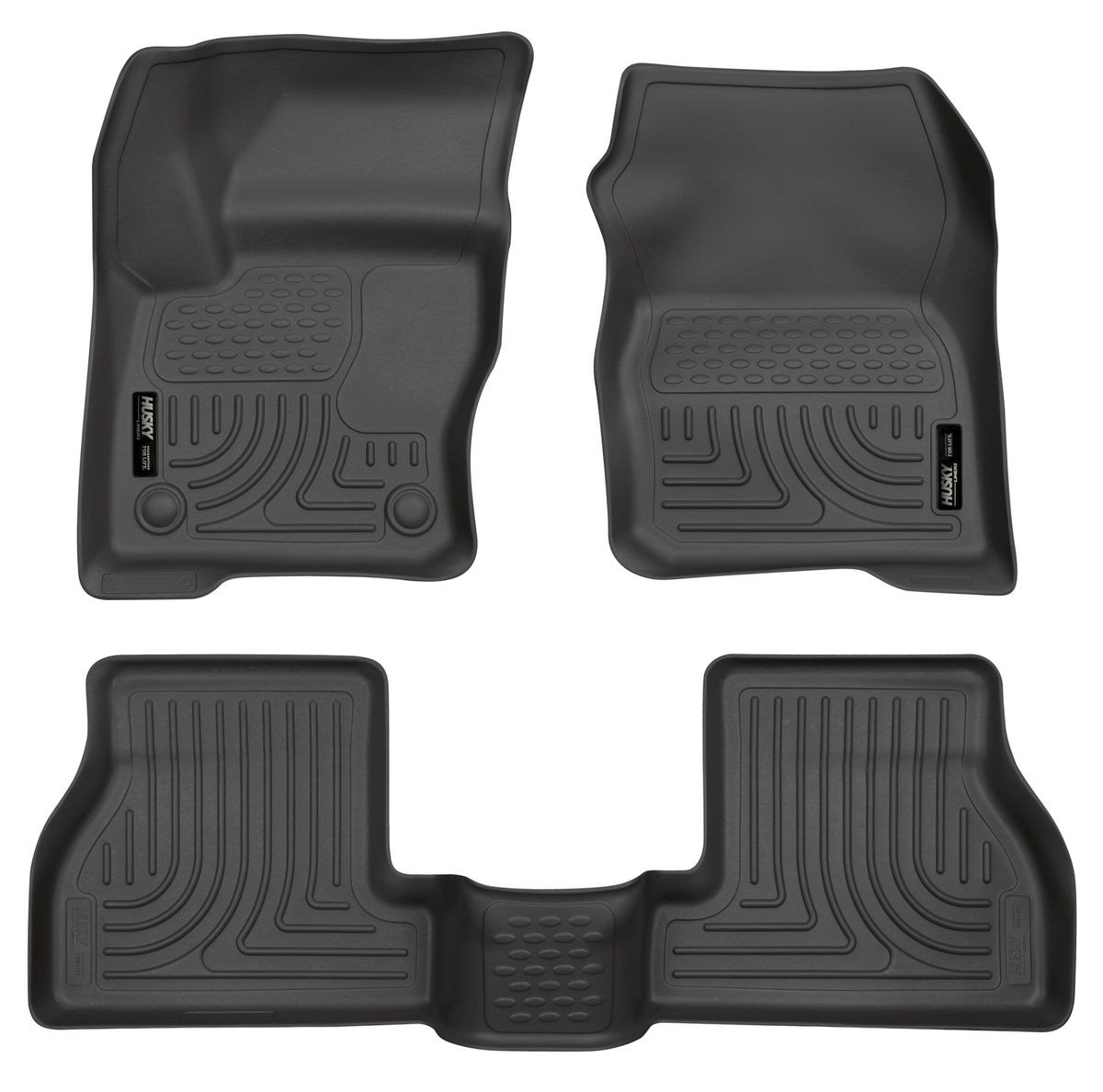 Weatherbeater Front & 2nd Seat Floor Liners For 2012-2015 Focus Husky Liners