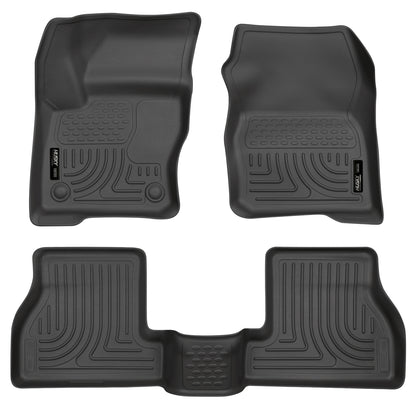 Weatherbeater Front & 2nd Seat Floor Liners For 2012-2015 Focus Husky Liners