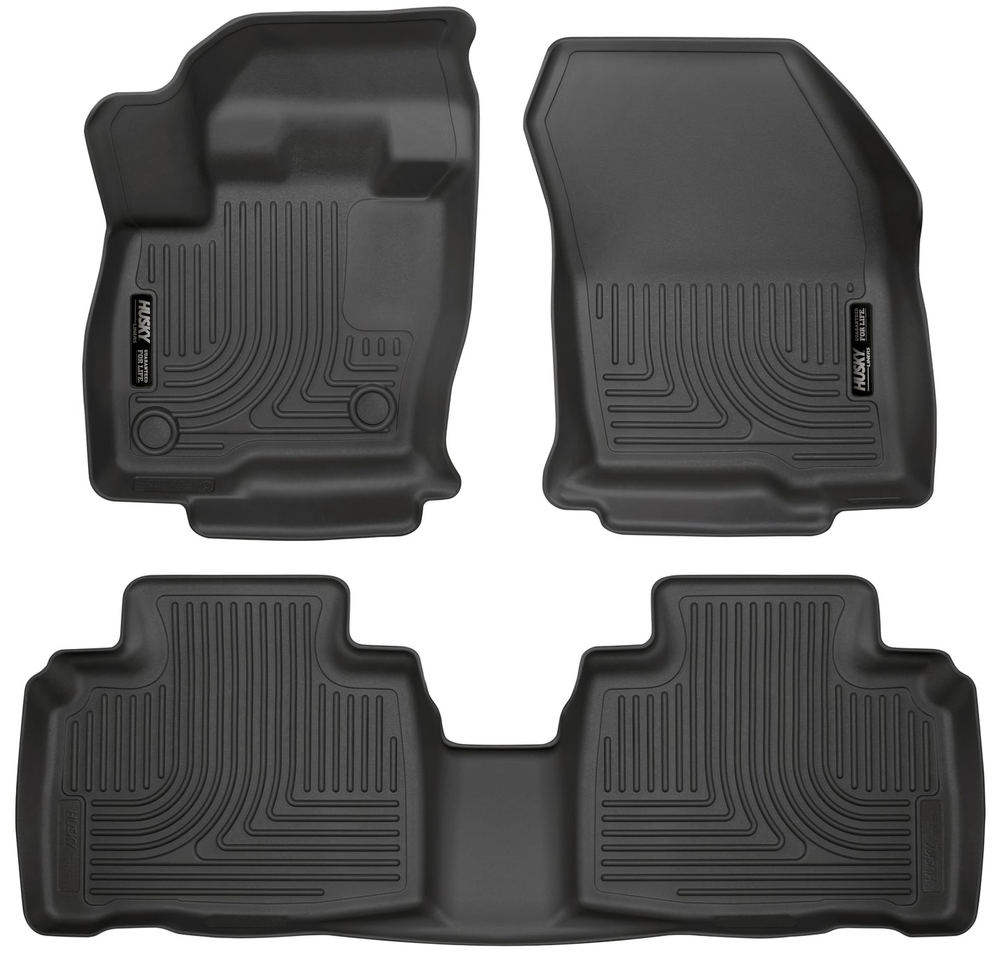 Weatherbeater Front & 2nd Seat Floor Liners For 2015-2024 Edge Black Husky Liners