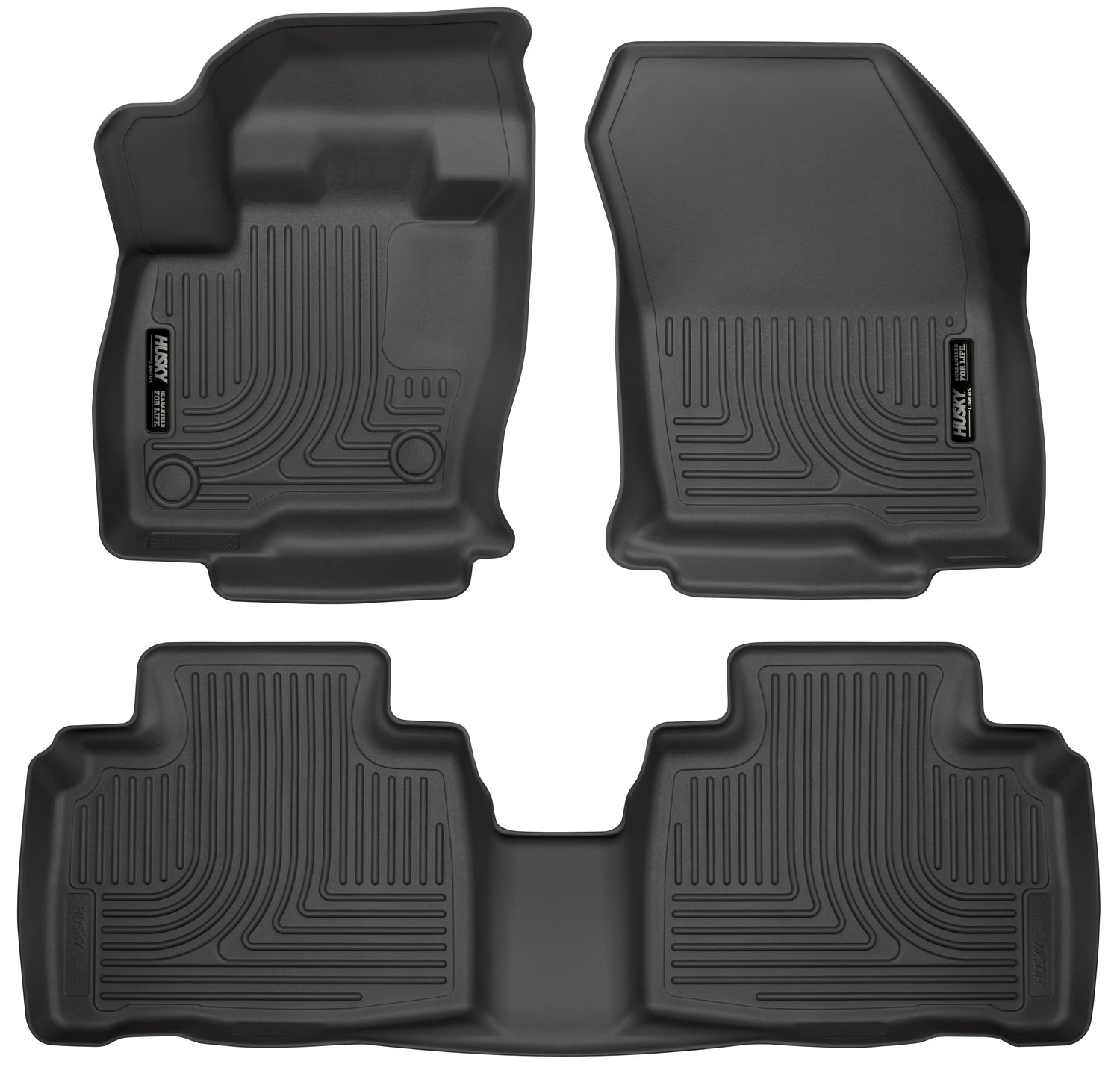 Weatherbeater Front & 2nd Seat Floor Liners For 2015-2024 Edge Black Husky Liners