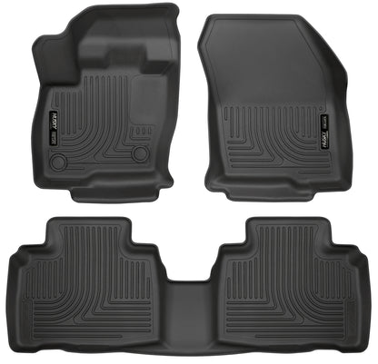 Weatherbeater Front & 2nd Seat Floor Liners For 2015-2024 Edge Black Husky Liners