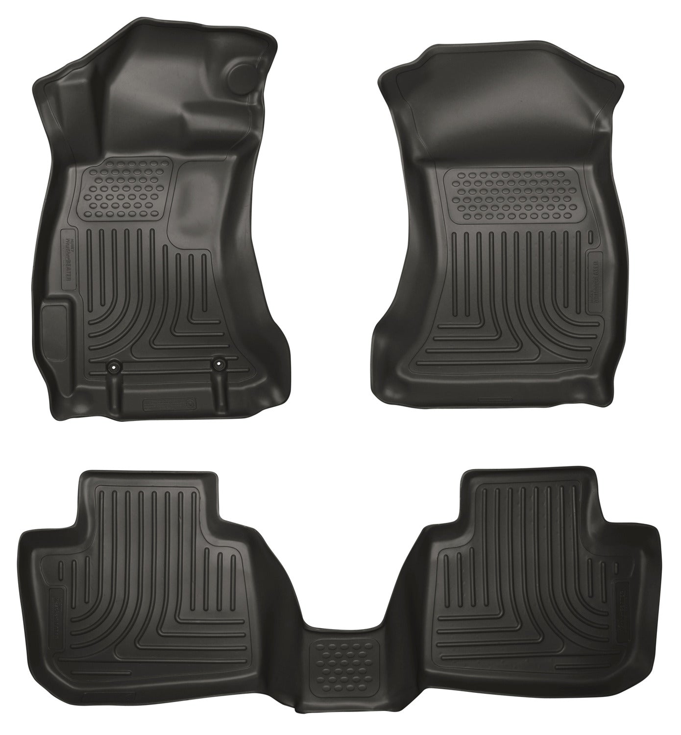 Weatherbeater Front & 2nd Seat Floor Liners For 2010-2012 Legacy/Outback Husky Liners