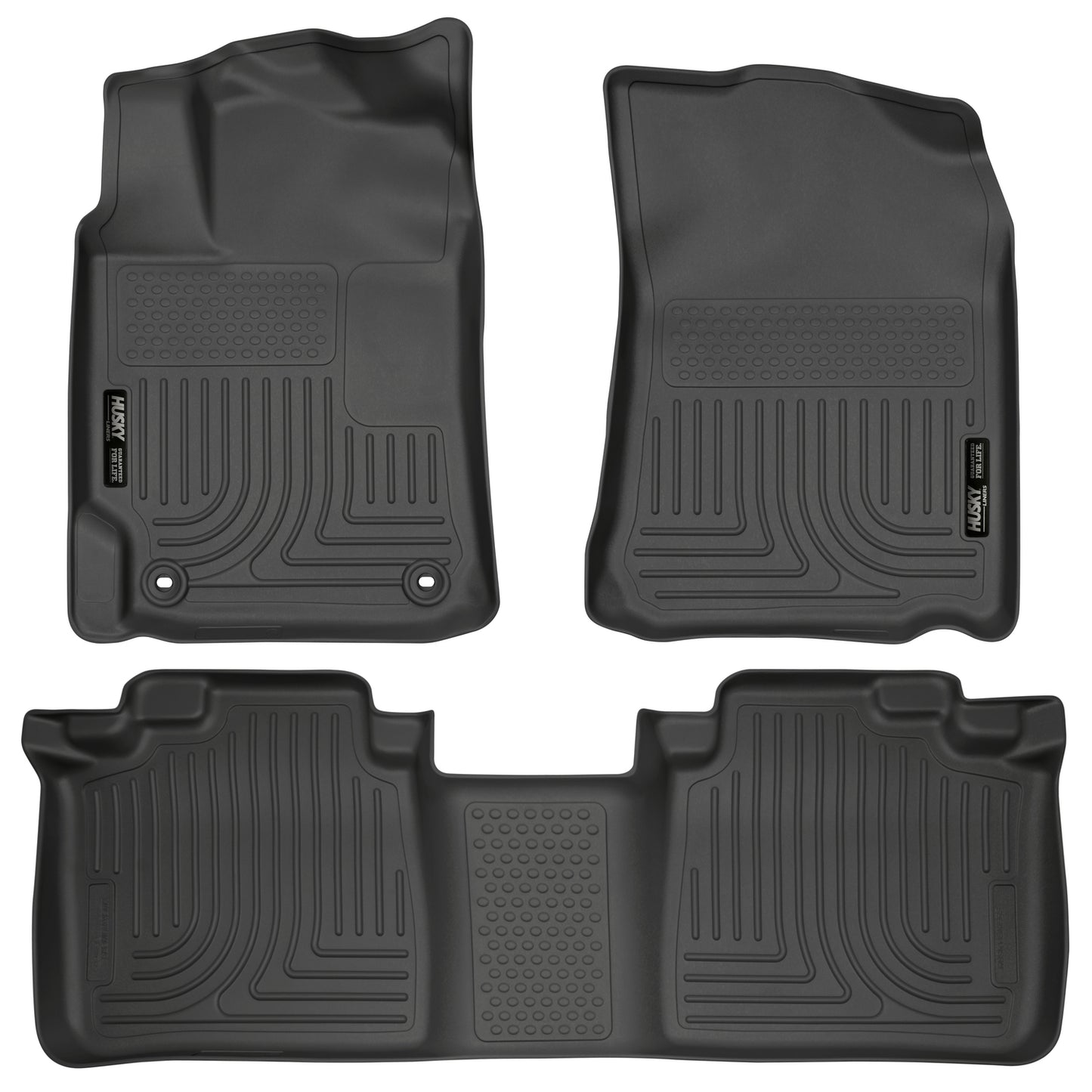 Weatherbeater Front & 2nd Seat Floor Liners For 2012-2017 Camry Black Husky Liners