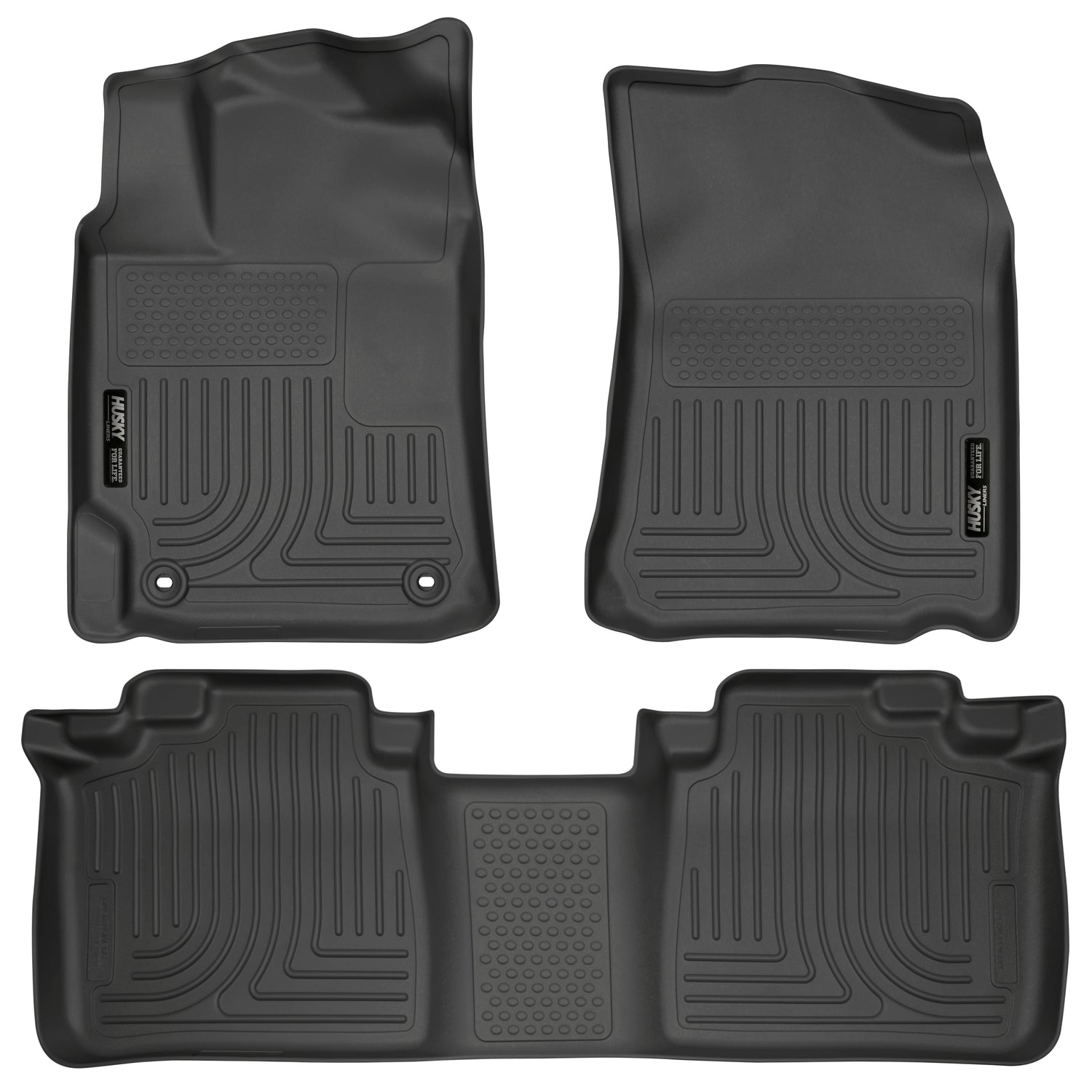 Weatherbeater Front & 2nd Seat Floor Liners For 2012-2017 Camry Black Husky Liners