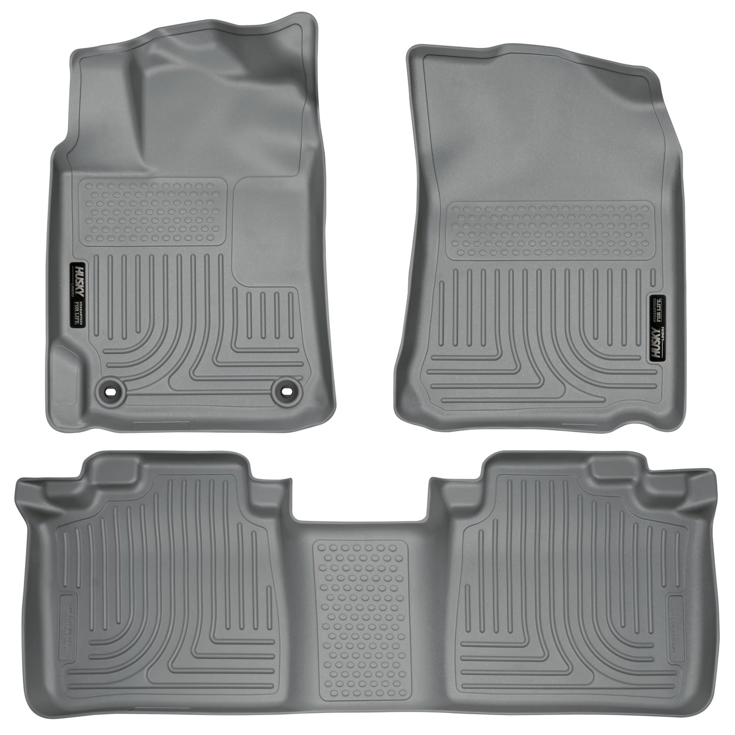 Weatherbeater Front & 2nd Seat Floor Liners For 2012-2017 Camry Grey Husky Liners