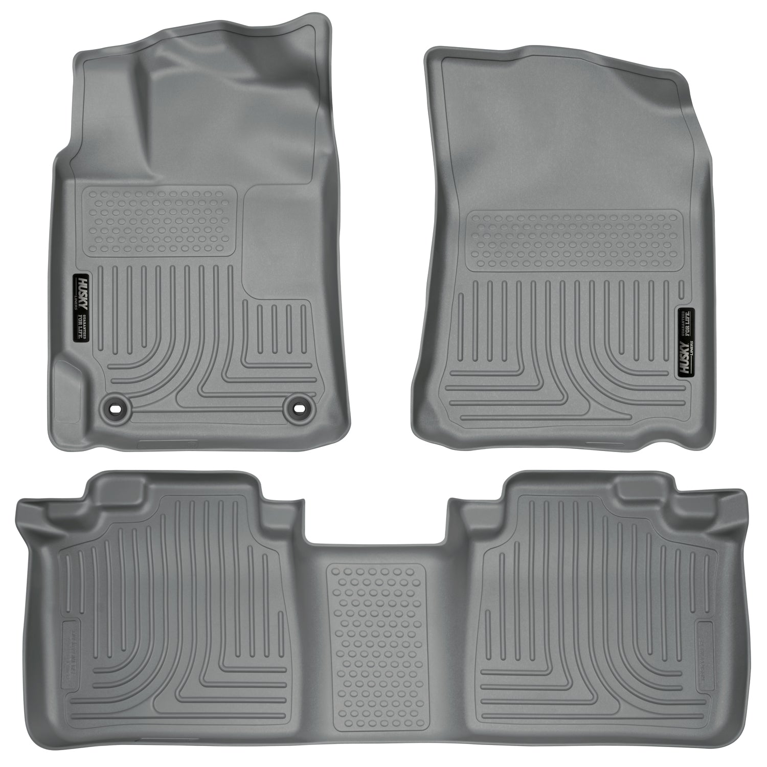 Weatherbeater Front & 2nd Seat Floor Liners For 2012-2017 Camry Grey Husky Liners