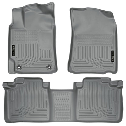 Weatherbeater Front & 2nd Seat Floor Liners For 2012-2017 Camry Grey Husky Liners