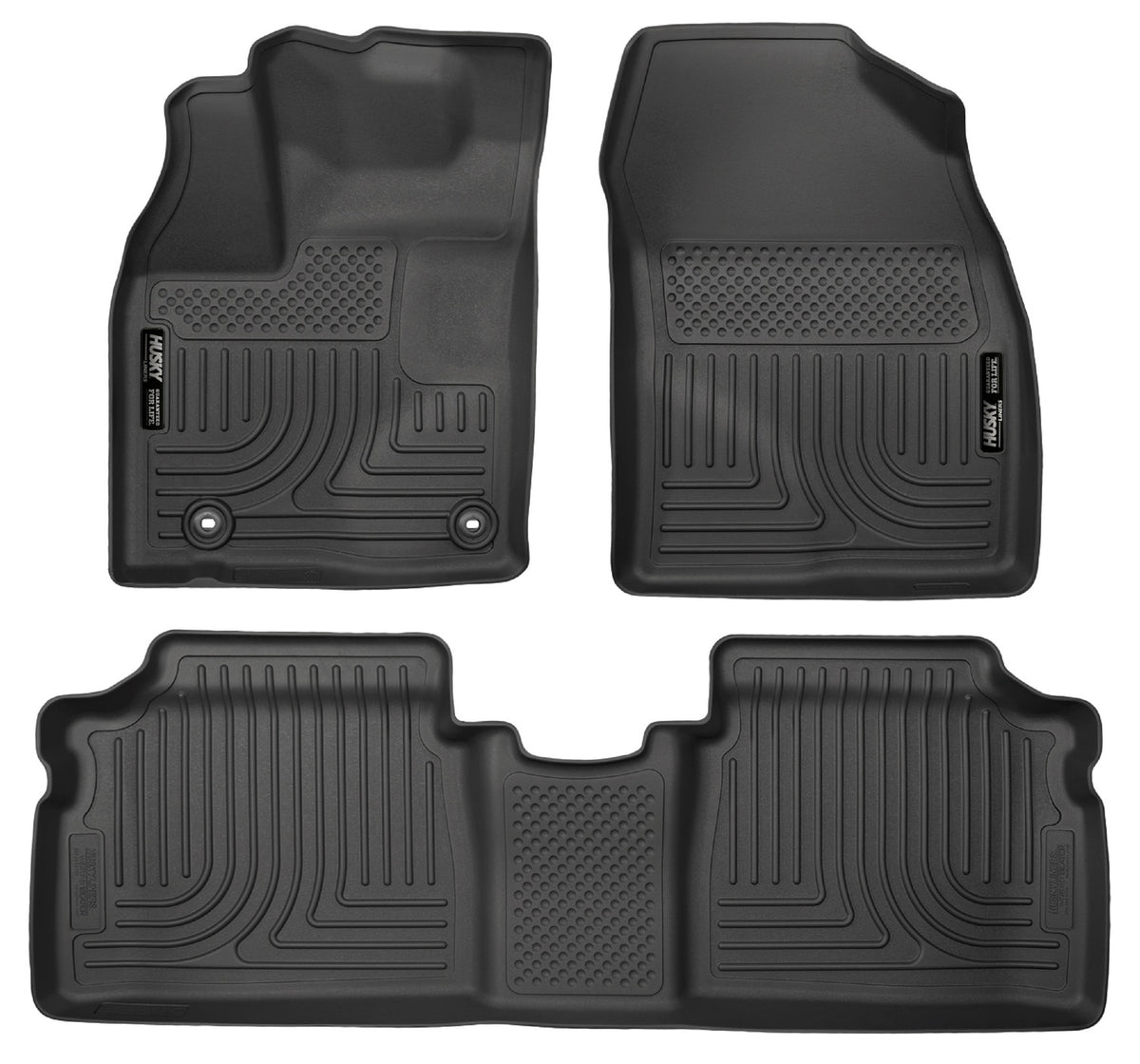Weatherbeater Front & 2nd Seat Floor Liners For 2012-2015 Prius Plug-In Husky Liners