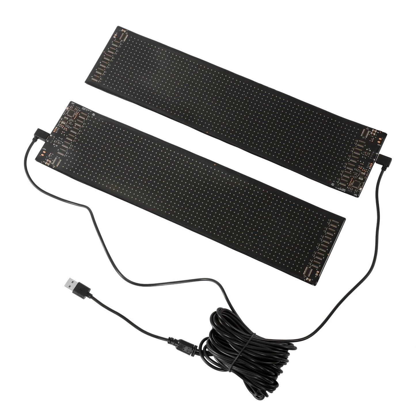 🆕 Two-Pack LED Flexible Programmable Car Screen Light USB APP Control Devil's Eye Atmosphere 14.72x3.62in for Windshield Decoration
