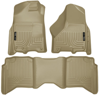 Weatherbeater Front & 2nd Seat Floor Liners For 2009-2024 Ram 1500/2500/3500 Husky Liners