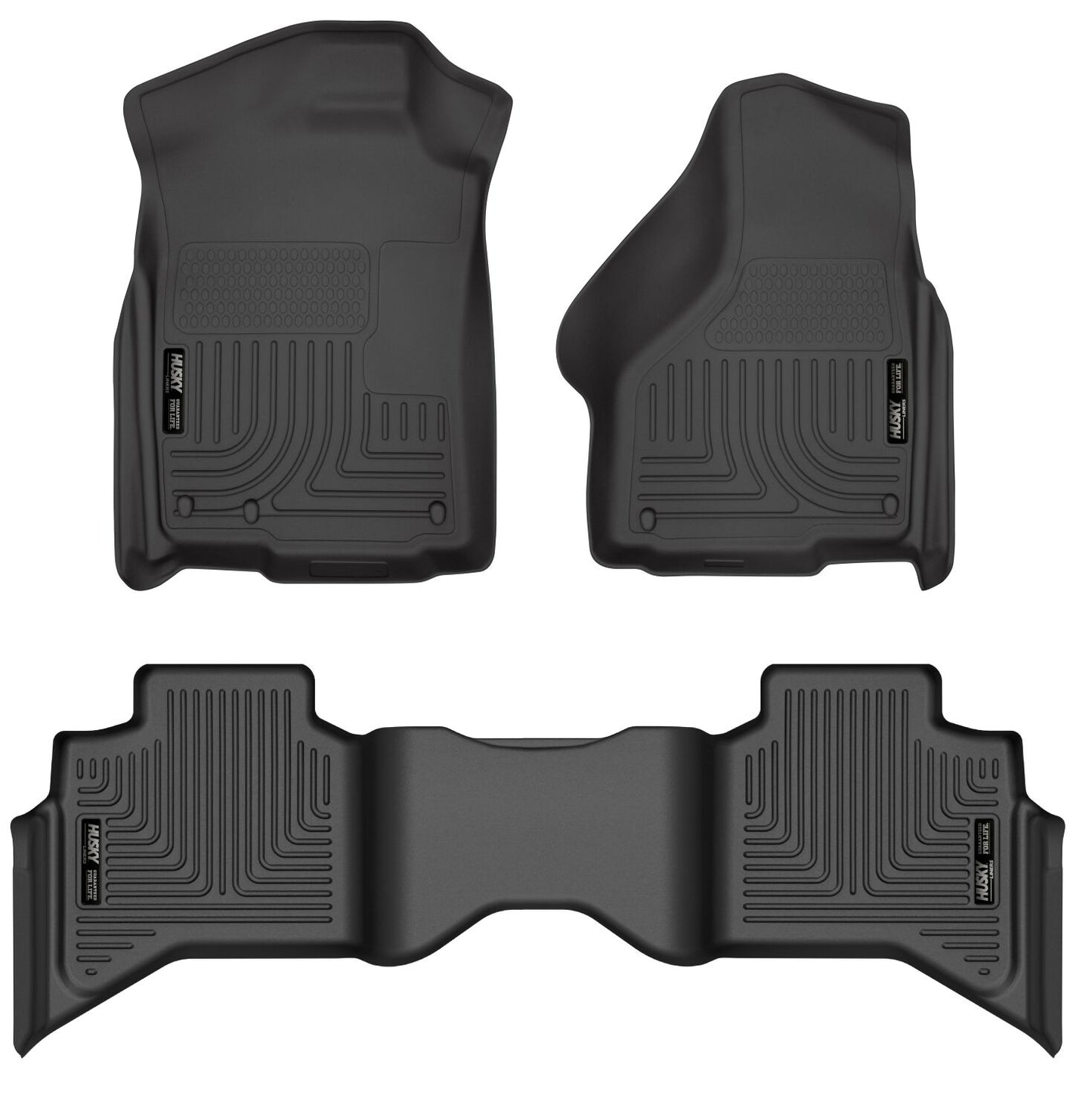 Weatherbeater Front & 2nd Seat Floor Liners For 2009-2024 Ram 1500, 1500 Classic Husky Liners