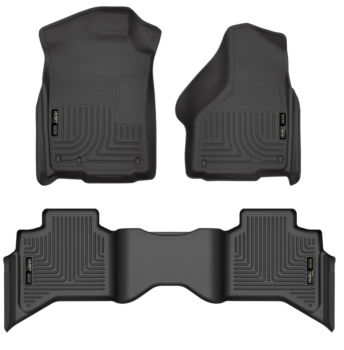 Weatherbeater Front & 2nd Seat Floor Liners For 2009-2024 Ram 1500, 1500 Classic Husky Liners