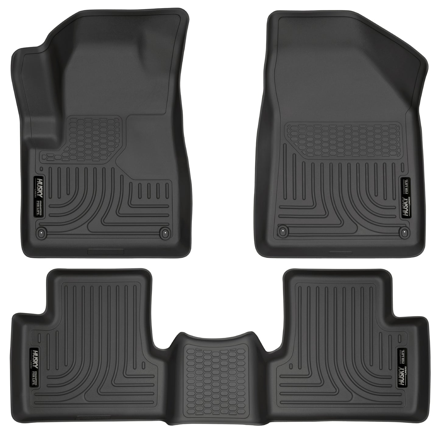 Weatherbeater Front & 2nd Seat Floor Liners For 2014-2015 Jeep Cherokee Husky Liners