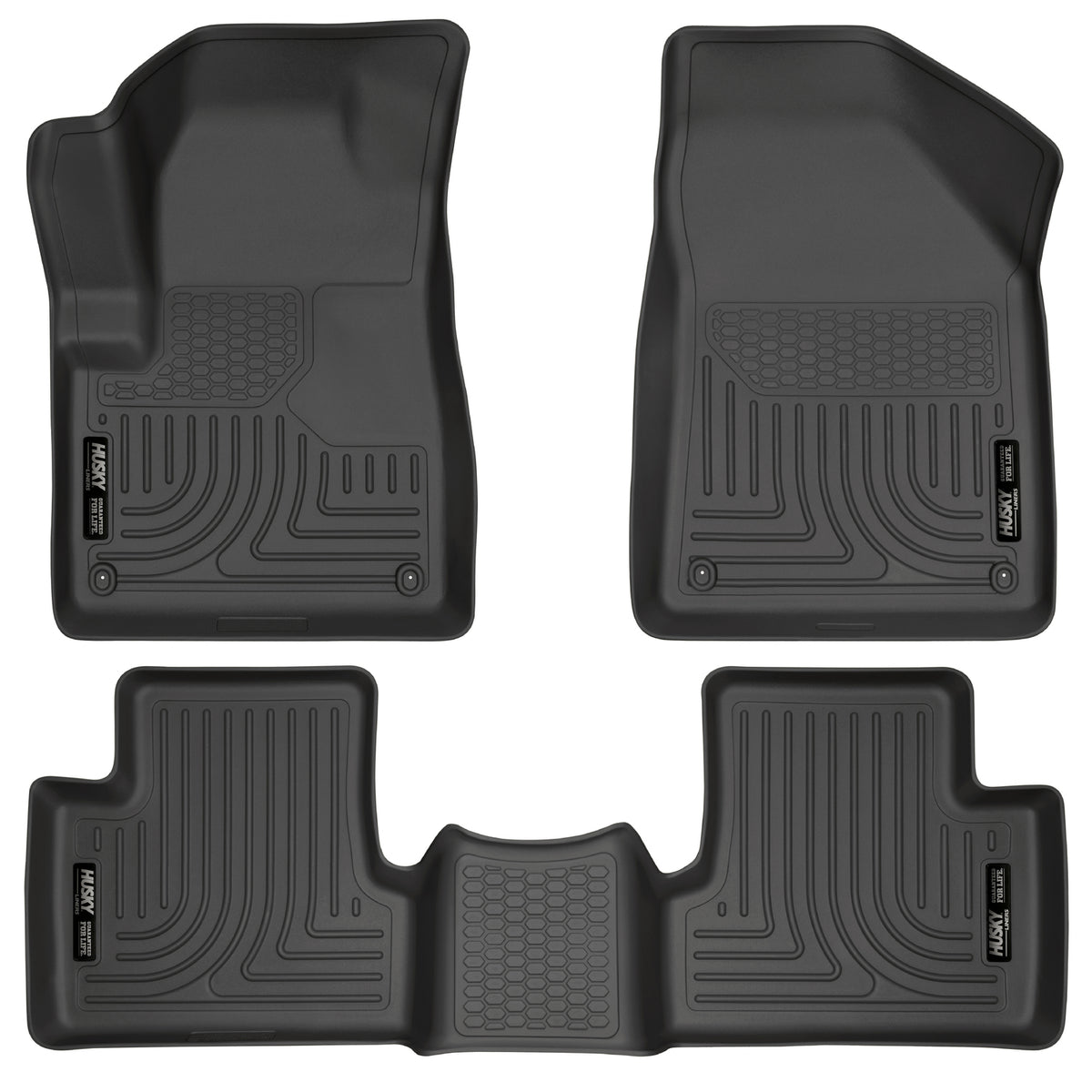 Weatherbeater Front & 2nd Seat Floor Liners For 2014-2015 Jeep Cherokee Husky Liners