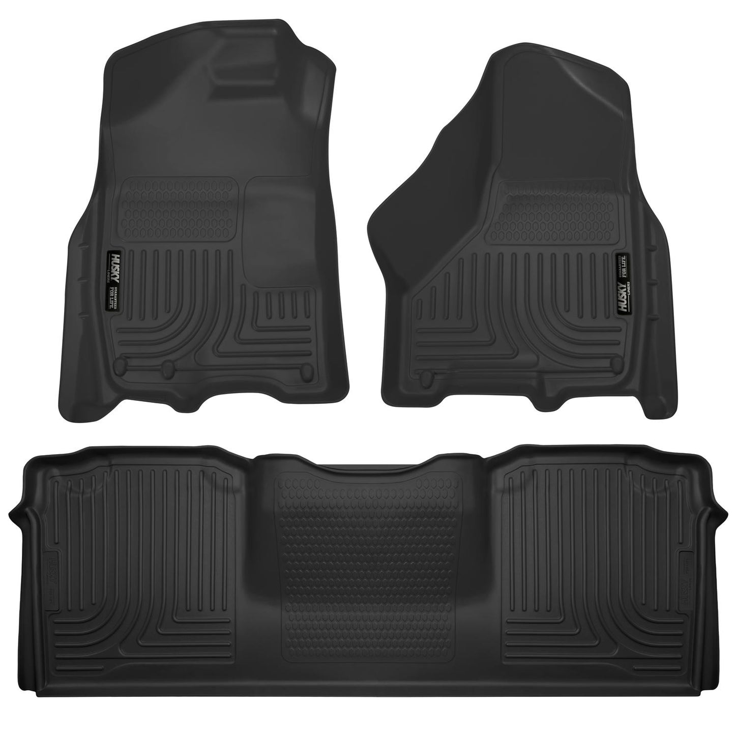 Weatherbeater Front & 2nd Seat Floor Liners For 2010-2018 Ram 2500/3500 Husky Liners
