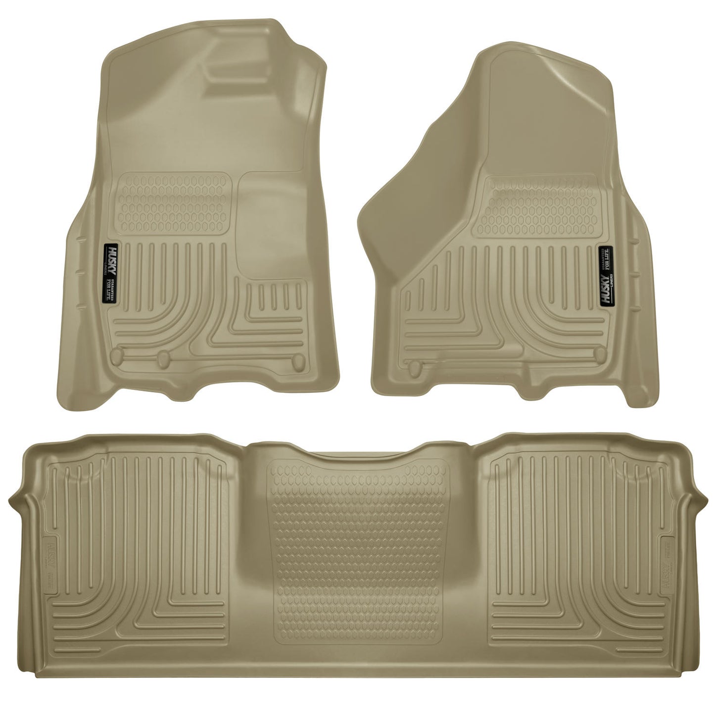 Weatherbeater Front & 2nd Seat Floor Liners For 2010-2018 Ram 2500/3500 Husky Liners