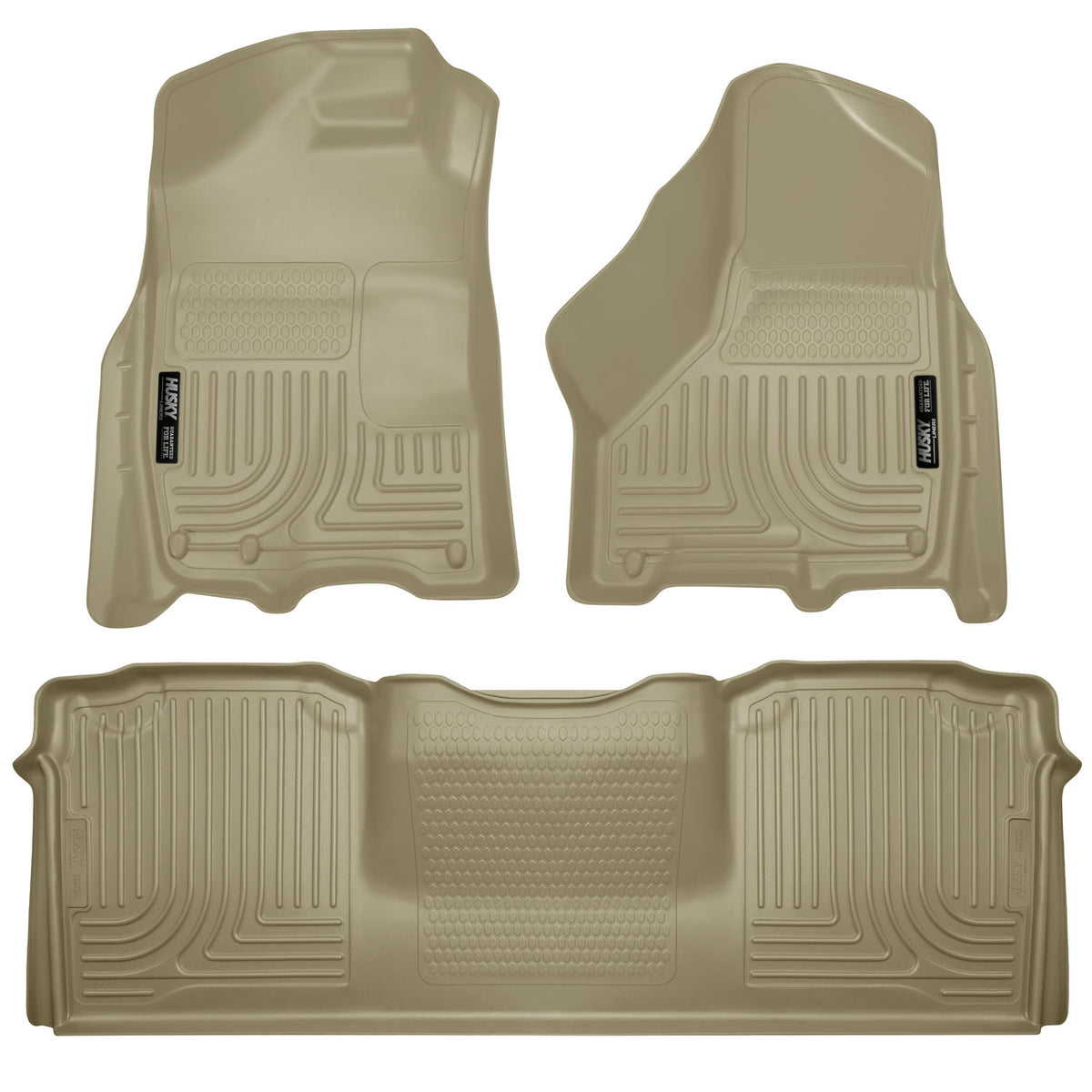 Weatherbeater Front & 2nd Seat Floor Liners For 2010-2018 Ram 2500/3500 Husky Liners