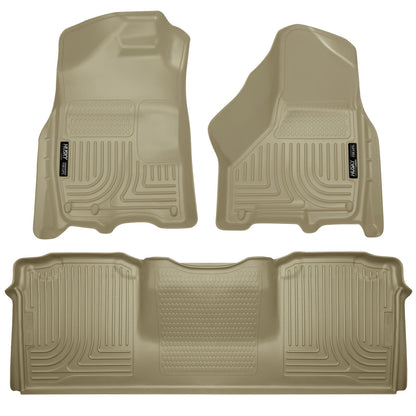 Weatherbeater Front & 2nd Seat Floor Liners For 2010-2018 Ram 2500/3500 Husky Liners