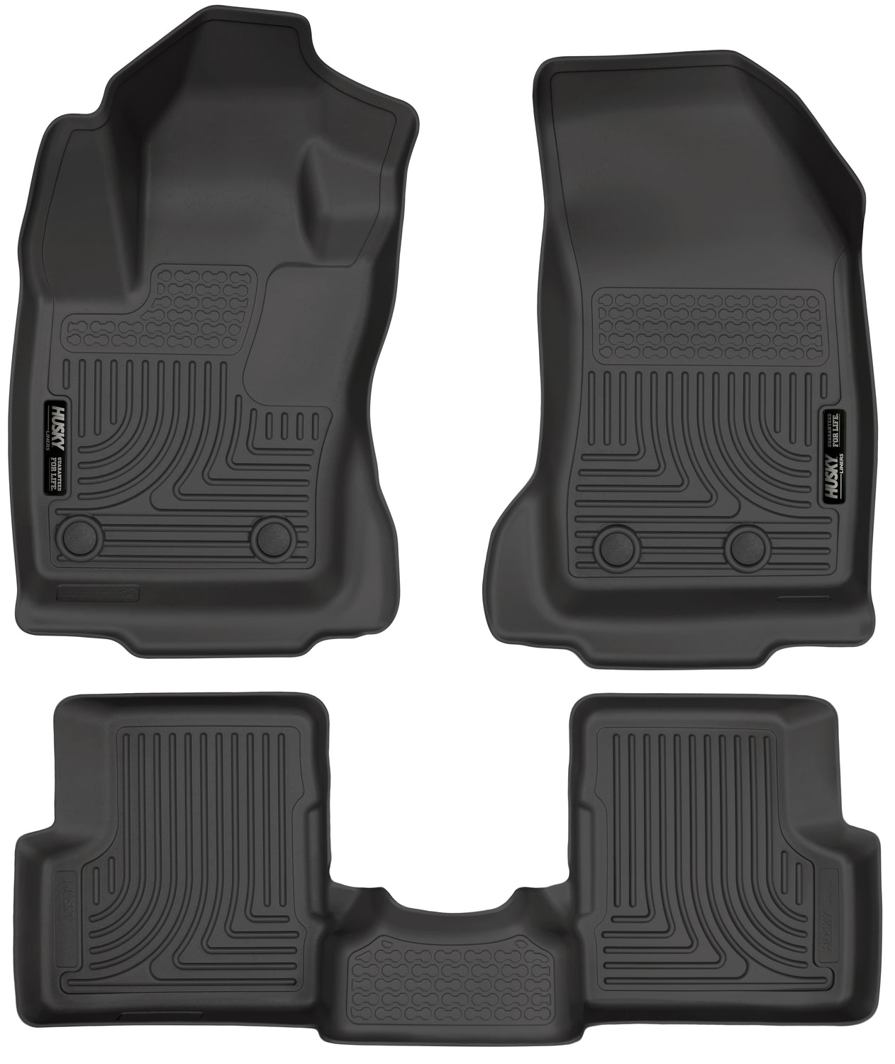 Weatherbeater Front & 2nd Seat Floor Liners For 2015-2022 Jeep Renegade Husky Liners