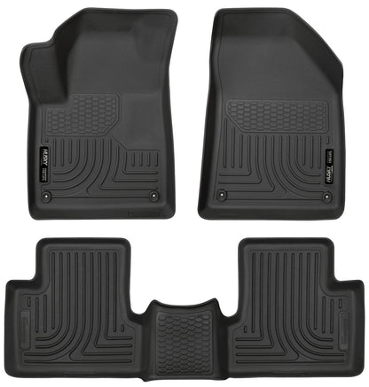 Weatherbeater Front & 2nd Seat Floor Liners For 2015-2023 Jeep Cherokee Husky Liners