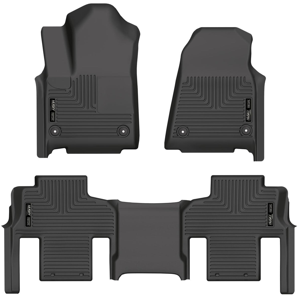 Weatherbeater Front & 2nd Seat Floor Liners (Footwell Coverage) For 2022-2024 Jeep Grand Wagoneer Husky Liners