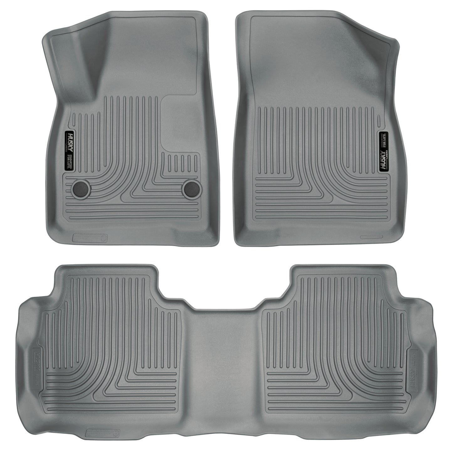 Weatherbeater Front & 2nd Seat Floor Liners For 2017-2025 XT5/Acadia/Blazer Grey Husky Liners