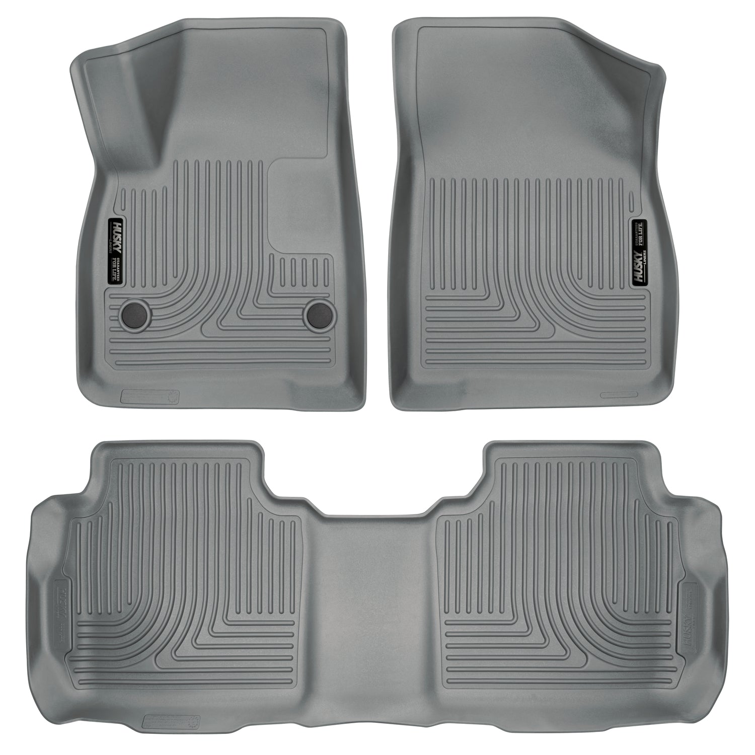Weatherbeater Front & 2nd Seat Floor Liners For 2017-2025 XT5/Acadia/Blazer Grey Husky Liners