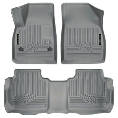 Weatherbeater Front & 2nd Seat Floor Liners For 2017-2025 XT5/Acadia/Blazer Grey Husky Liners
