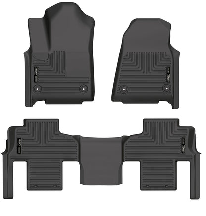 Weatherbeater Front & 2nd Seat Floor Liners For 2022-2024 Jeep Grand Wagoneer 2022-2024 Jeep Wagoneer Husky Liners