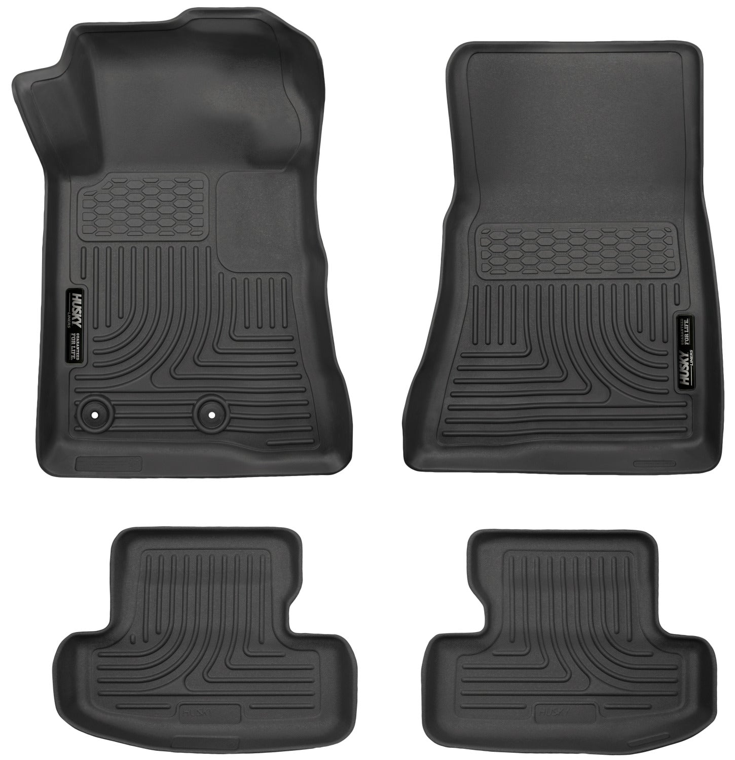 Weatherbeater Front & 2nd Seat Floor Liners For 2015-2024 Mustang Husky Liners