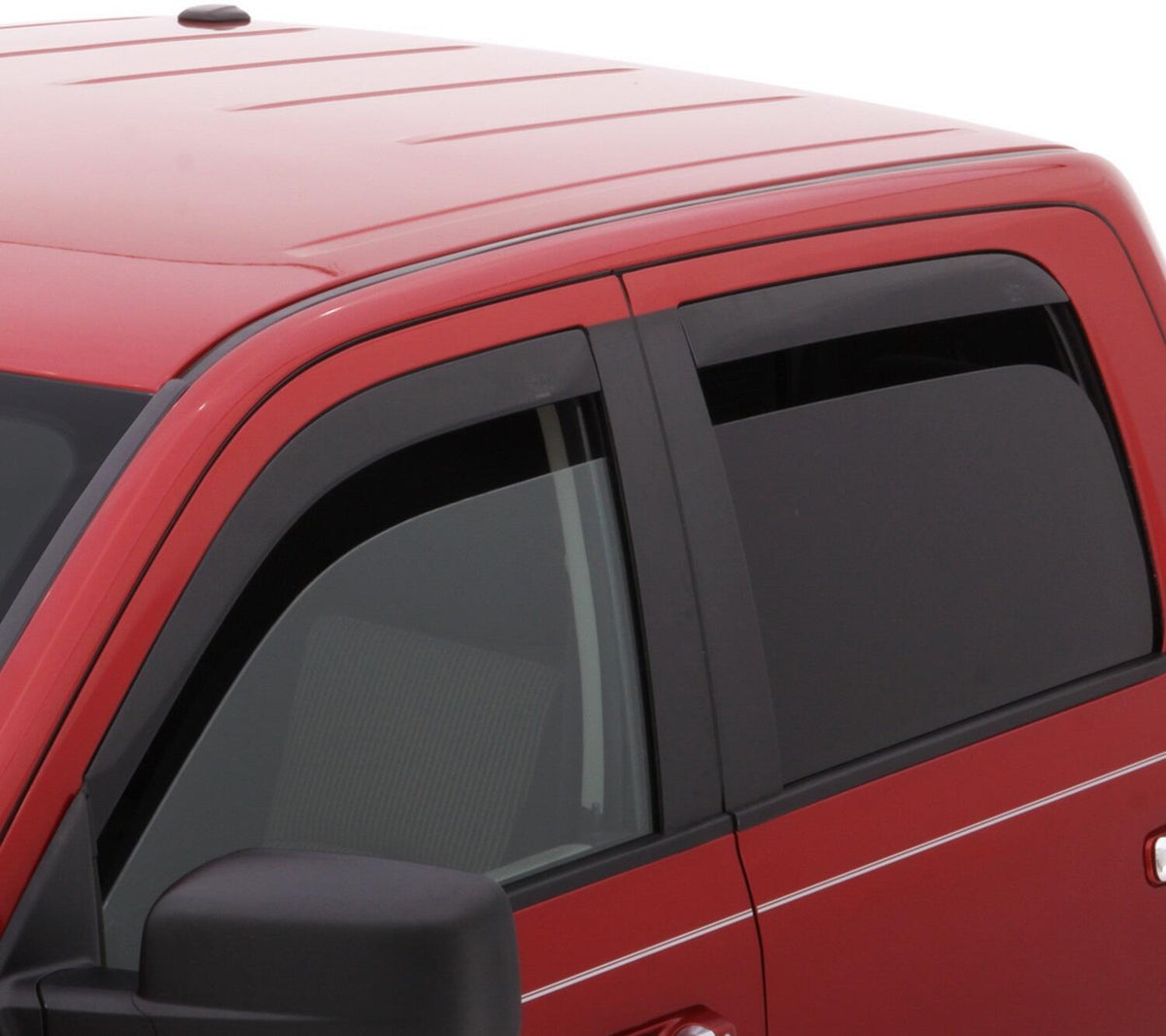 Ventvisor Deflector for 2002-2008 Dodge Ram 1500 Quad Cab Pickup Smoke Low Profile In-Channel Mount 4 Piece AVS