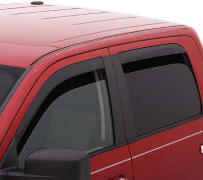 Ventvisor Deflector for 2002-2008 Dodge Ram 1500 Quad Cab Pickup Smoke Low Profile In-Channel Mount 4 Piece AVS