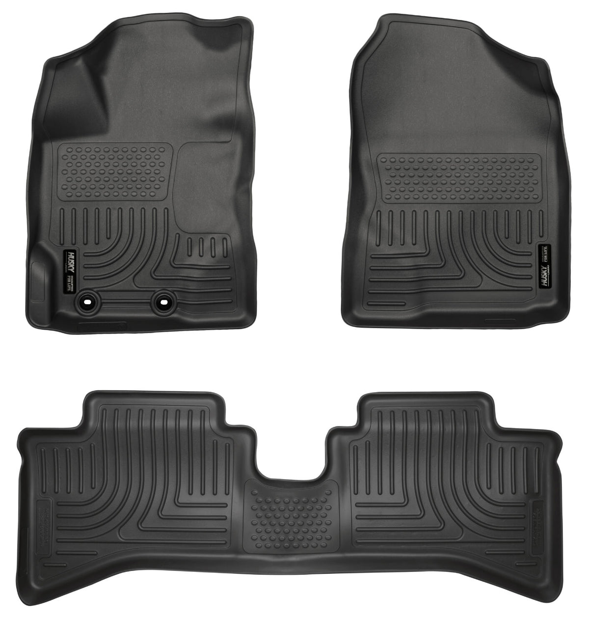 Weatherbeater Front & 2nd Seat Floor Liners For 2012-2016 Prius C Husky Liners
