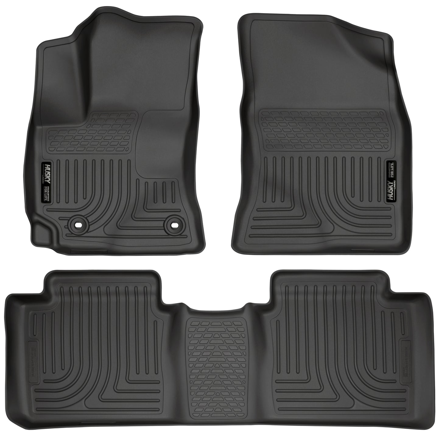 Weatherbeater Front & 2nd Seat Floor Liners For 2014-2019 Corolla With Automatic Transmissions Husky Liners